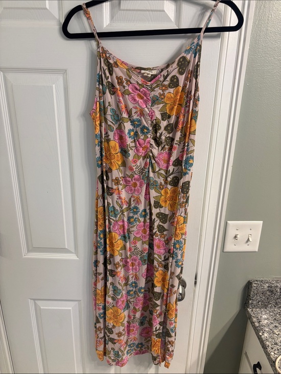 a.n.a Dresses & Skirts - a.n.a Floral Spaghetti Strap Maxi Dress in Pink, Yellow & Teal